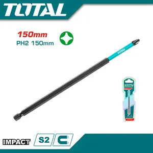 【TOTAL】Mata Obeng Impact / Bahan Kekuatan Tinggi / Bor Impact / Aksesori Alat Listrik / Tahan Aus & Tahan Lama / Set Mata Obeng