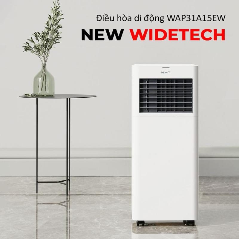 Điều hòa di động Newwidetech pro 9000btu, làm mát 16 độ, không cần lắp đặt
