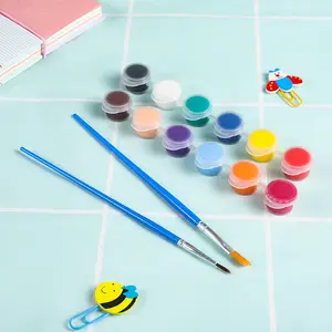 Best 1 Set Cat Lukis Akrilik Mini Ukuran 3ml Isi 6 Warna 12 Warna Cat Akrilik Kanvas Lukisan Kanvas Cat Cat Akrilik