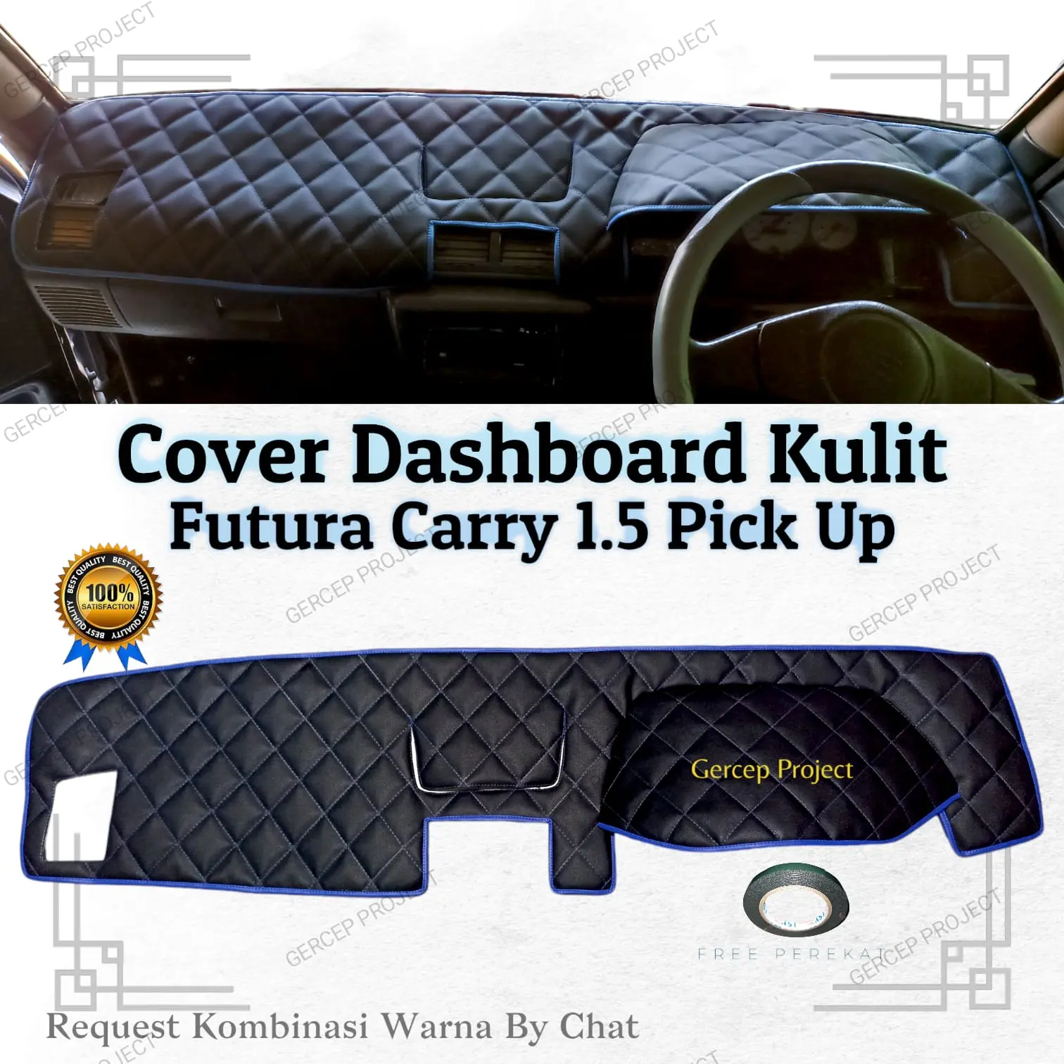 Cover Dashboard Suzuki Futura Carry 1.5 Pick Up Kulit Premium Pelindung Dasbor Mobil Variasi Car