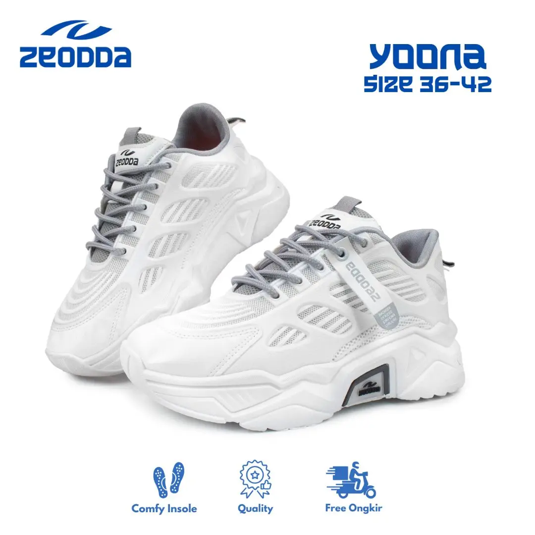 Zeodda Yoona Sepatu Sneakers Sport Karet Wanita Training Casual Running Shoes Korean Olahraga 1031