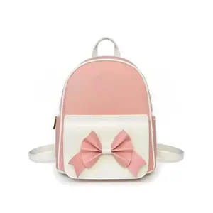 Tas Ransel Wanita ZEVA Tas Sekolah mini Fashion Korean Stylish Backpack Cewek Tas gendong pita cantik penyimpanan besar Kulit