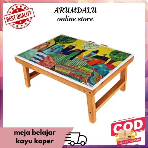 MEJA BELAJAR KADO KAYU KOTAK KOPER KARAKTER SNI