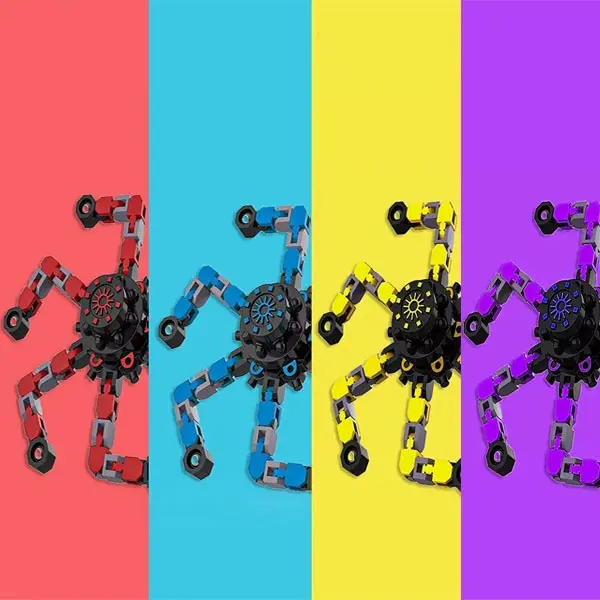 RG Mainan Anak FINGERTIP MECHANICAL Spinner Gyro Robot Transformer Hand Fidget Spinner Plastik Toys