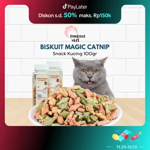 Pawsitive Vibes Biskuit Catnip untuk Kucing Kudapan kucing makanan kucing Cemilan Kucing catnip