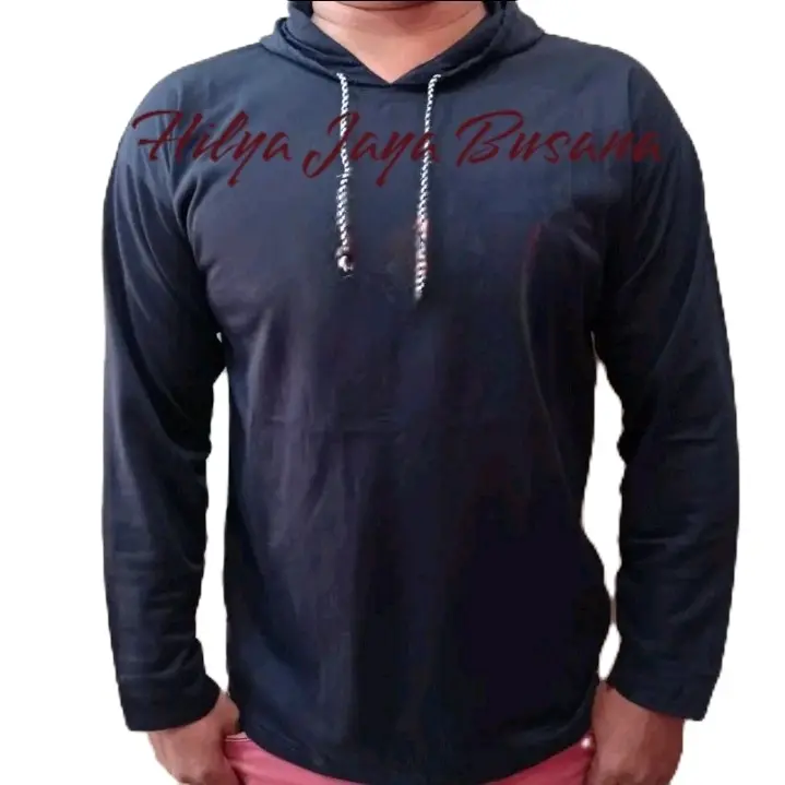 Kaos Polos Lengan Panjang Pria untuk Berkebun dan Proyek - Keren, Dewasa, Oblong, Distro, Baju, Hitam, Combed, Katun, Cowok Kerja 4