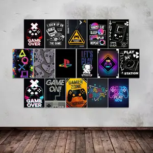 Dekorasi Dinding Poster GAMERS Ukuran A5 A6 ( 1 Paket isi 16 Pcs ) Dekorasi Rumah Hiasan Dinding Kamar Cetak Foto Walldecor Kertas