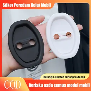 【COD】1 In 4 PCS Penutup pelindung kunci pintu mobil berbahan silikon, bantalan penyerap goncangan, anti-fouling dan tahan air, melindungi mobil, mengurangi kebisingan mobil ketika menutup pintu dan membuka pintu dengan keras