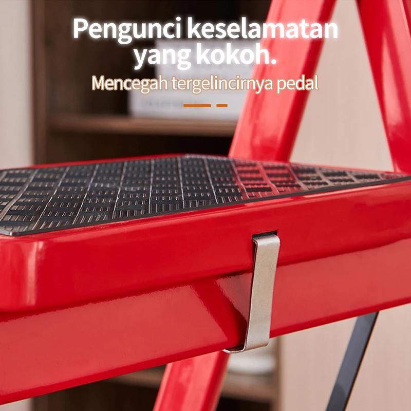 MUSIKO Tangga Lipat Multifungsi dengan 3 - 8 Langkah: 250kg Keamanan, Anti-Slip, Garansi 1 Tahun, COD, Ideal untuk Ibu Rumah Tangga & Tukang Bangunan! MUSIKO Tangga Lipat Multifungsi dengan 3 - 8 Langkah: 250kg Keamanan, Anti-Slip, Garansi 1 Tahun, COD, Ideal untuk Ibu Rumah Tangga & Tukang Bangunan!