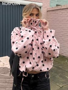Chaqueta de manga larga fina para primavera y otoño, lisa o con lunares, corte holgado a la moda, diseño con botonadura completa, ideal para uso estacional