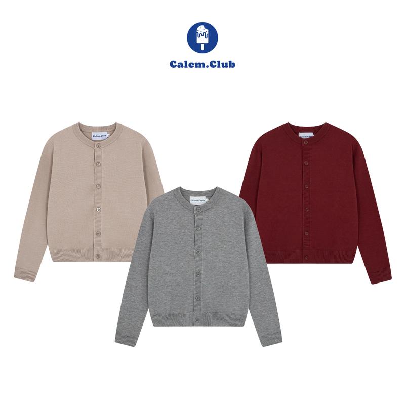 Calem.Club - Áo khoác len dệt Cardigan SIMPLE chất len mịn Premium form unisex nam nữ áo thu đông phong cách hàn quốc áo kiểu nữ