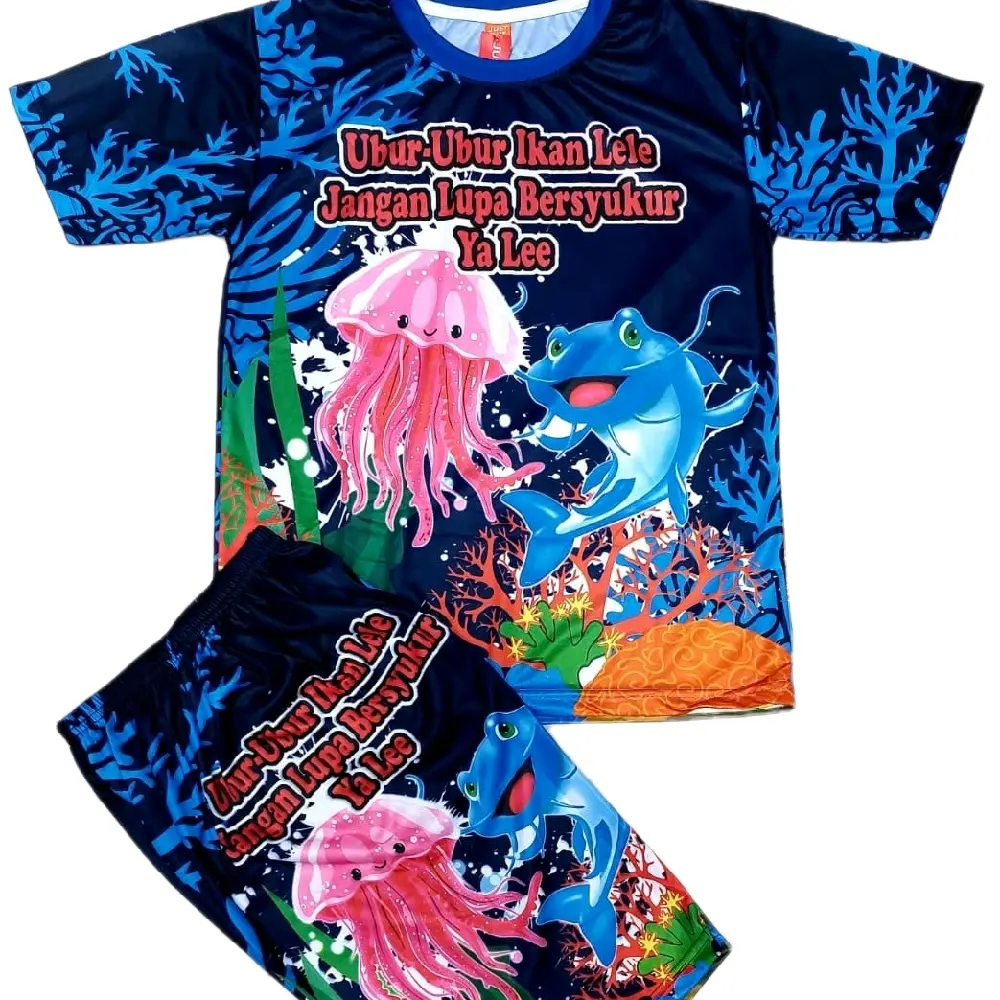 SETELAN ANAK LAKI LAKI DAN PEREMPUAN PULLPRIN MOTIF UBUR UBUR IKAN LELE/KARAKTER UBUR UBUR IKAN LELE/SETELAN VIRAL UBUR UBUR IKAN LELE USIA 2-10THNFashionmotif