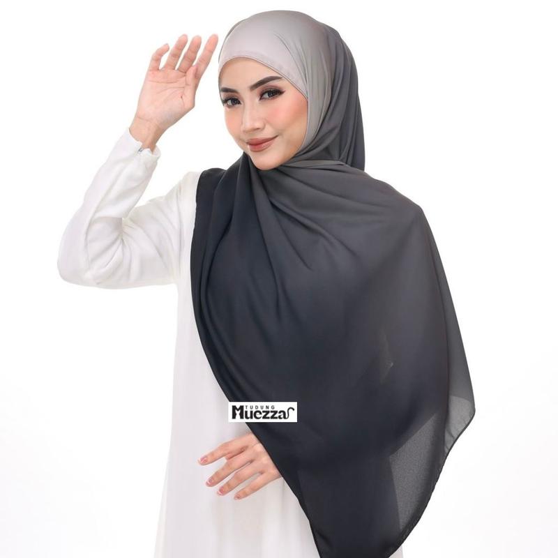 Shawl Ombre Dual-colour Korean Chiffon Premium Gradient Exclusive