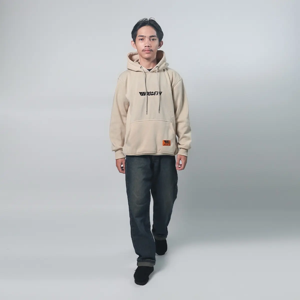 Hoodie Pria Wanita Woobeth Distro Jumper Lokal Keren Unisex Bordir Timbul Bahan Tebal Flecee 280gramasi - Lembut