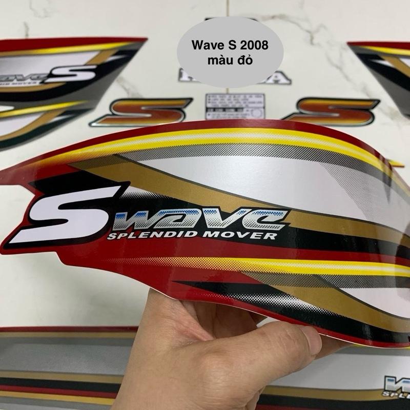  Bộ tem Wave S 100 màu đỏ 2008 hàng nhập Thái Lan chất lượng cao dành trang trí riêng cho dòng xe này tem in lụa màu sắc rất đẹp và bền giá bán cực tốt bán lẻ như bán sỉ Nhãn Dán 