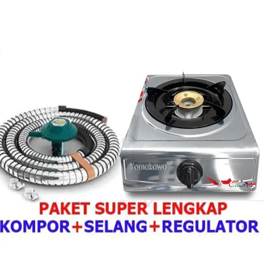 Kompor Gas 1 Tungku Stainless Alloy SNI Anti Karat Harga Grosir Murah COD 4