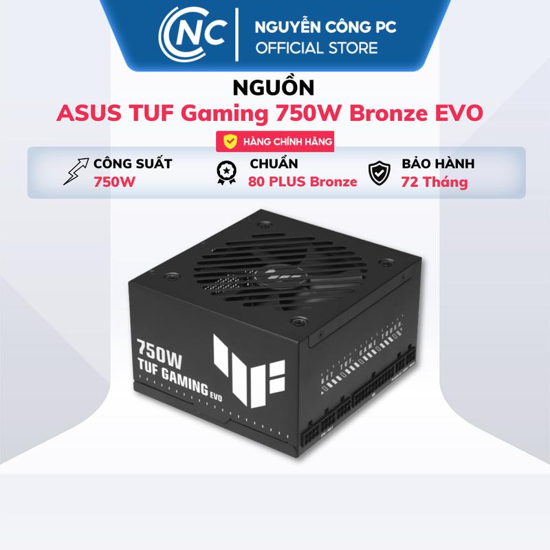 Nguồn ASUS TUF Gaming 750W Bronze EVO (80 Plus Bronze, Full Modular, ATX 3.1) - BH 72 Tháng