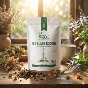 ELIF TEA AND TISANE Teh Kumis Kucing | Daun Kumis Kucing Asli Organik Pure 100% | 30 Tea Bag