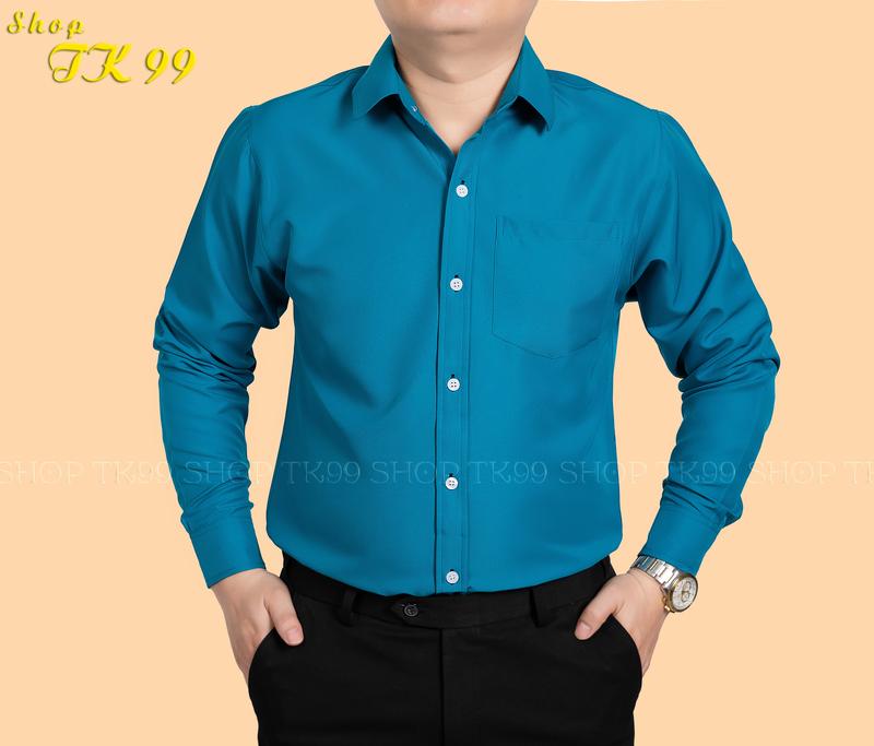  Áo Sơ Mi Nam Màu Trơn Có Túi Dài Tay Lụa Hàn Chống Nhăn Menswear Nam Có Cổ Trơn Đen Cổ Tròn 