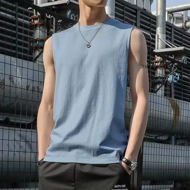 Áo Ba Lỗ Thể Thao Mùa Hè, Dành Cho Nam, Không Tay, Mỏng, Thích Hợp Tập Gym, Phong Cách Mới Năm 2024, Áo Vest Top