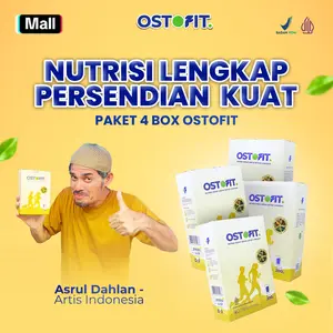OSTOFIT Original 4 BOX 200gr - Susu Herbal Bantu Masalah Tulang & Sendi, Nyeri Lutut & Nyeri Pinggang - BPOM & Halal - Aman Busui/Bumil