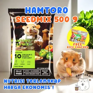 NEW Hamtoro Seedmix 500g EXTRA OATS Bonus Rice Cracker racik Hamster Food
