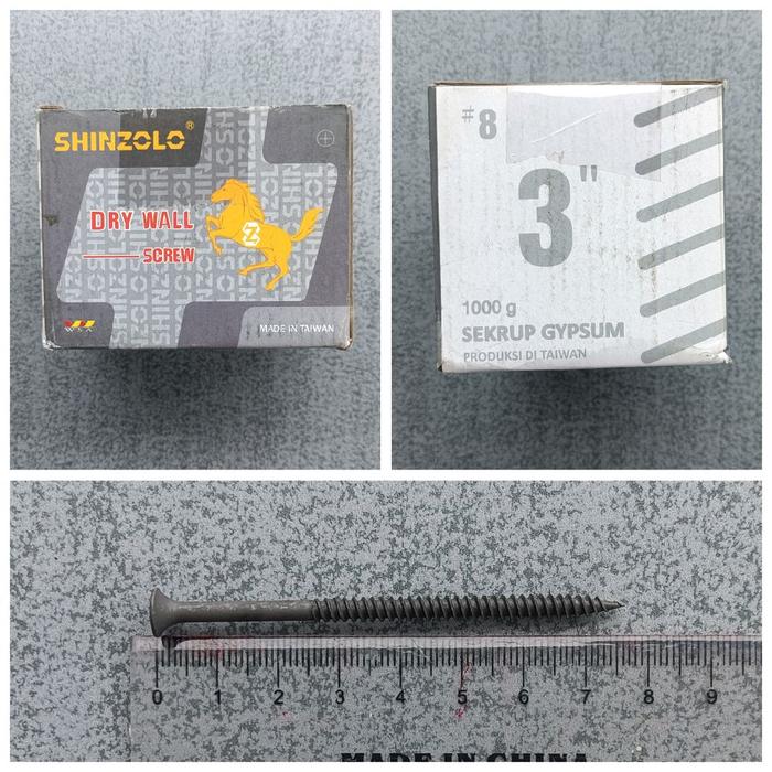 Gambar SEKRUP SKRUP GYPSUM ZOLO 8 X 3" INCH PANJANG 7 CM dari TB Bintang-Terang Kota Tangerang 3 Tokopedia