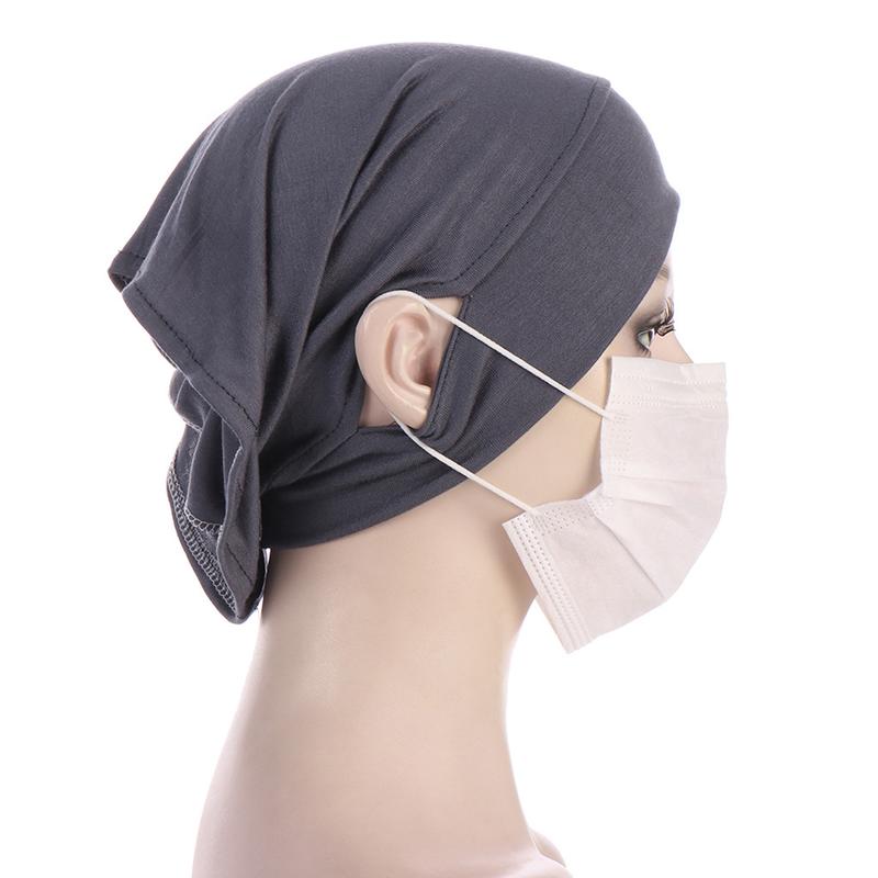 Product Introduction of Mũ Turban cho phụ nữ, có thể co giãn, Mũ trùm đầu bên trong, có xỏ lỗ tai, không bao gồm mặt nạ 16