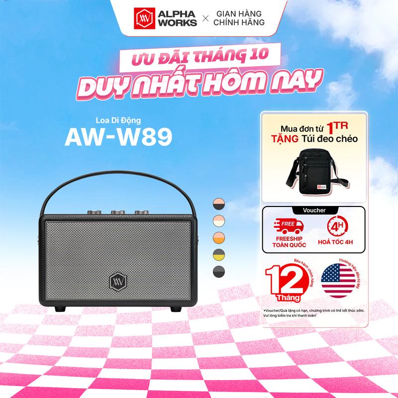 Loa Di Động Retro Có quai Alpha Works W89