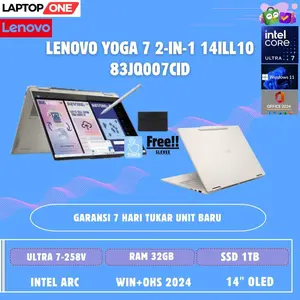 LENOVO YOGA 7 2IN1 14 ULTRA 7 258V 32GB 1TB W11+OHS+M365B 14.0 2.8K OLED 120HZ PEN 3Y PREM+3ADP SEASHELL -7CID