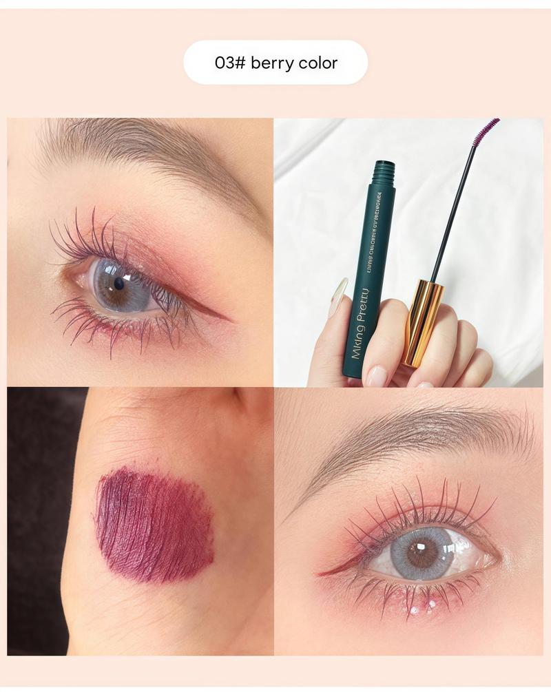 Product Introduction of Curl, slim, long and fixed makeup, small tube mascara, waterproof big eye makeup mascara, four colors available, 3D eye makeup effect 11