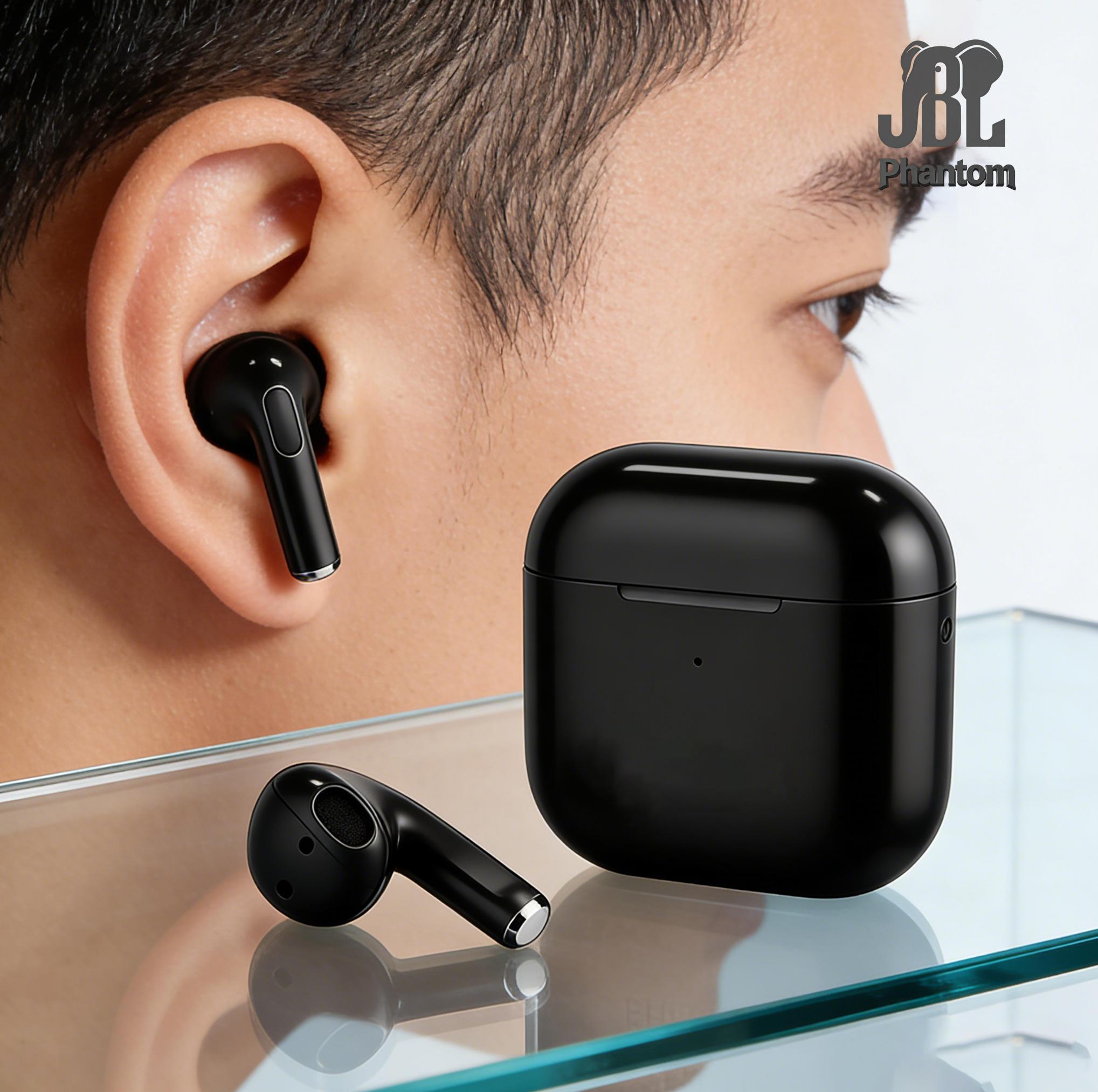 2026 EMBEDRONE PHANTOM KY-4 Earphone Nirkabel, Anti Air Dalam, Baterai Tahan Lama, TWS, Bass Kuat, Surround 3D, Peredam Suara Cerdas, Gaming, Panggilan, Musik, Olahraga, Earphone Bluetooth Nirkabel