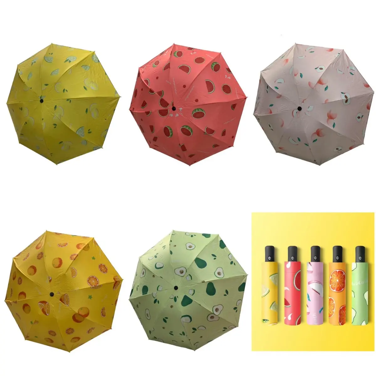 PAYUNG LIPAT MOTIF BUAH PAYUNG HUJAN ANTI SINAR UV