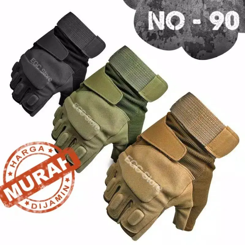 SARUNG TANGAN TACTICAL / GLOVES HALF FINGER / ST MOTOR / ST SEPEDA : NO 90