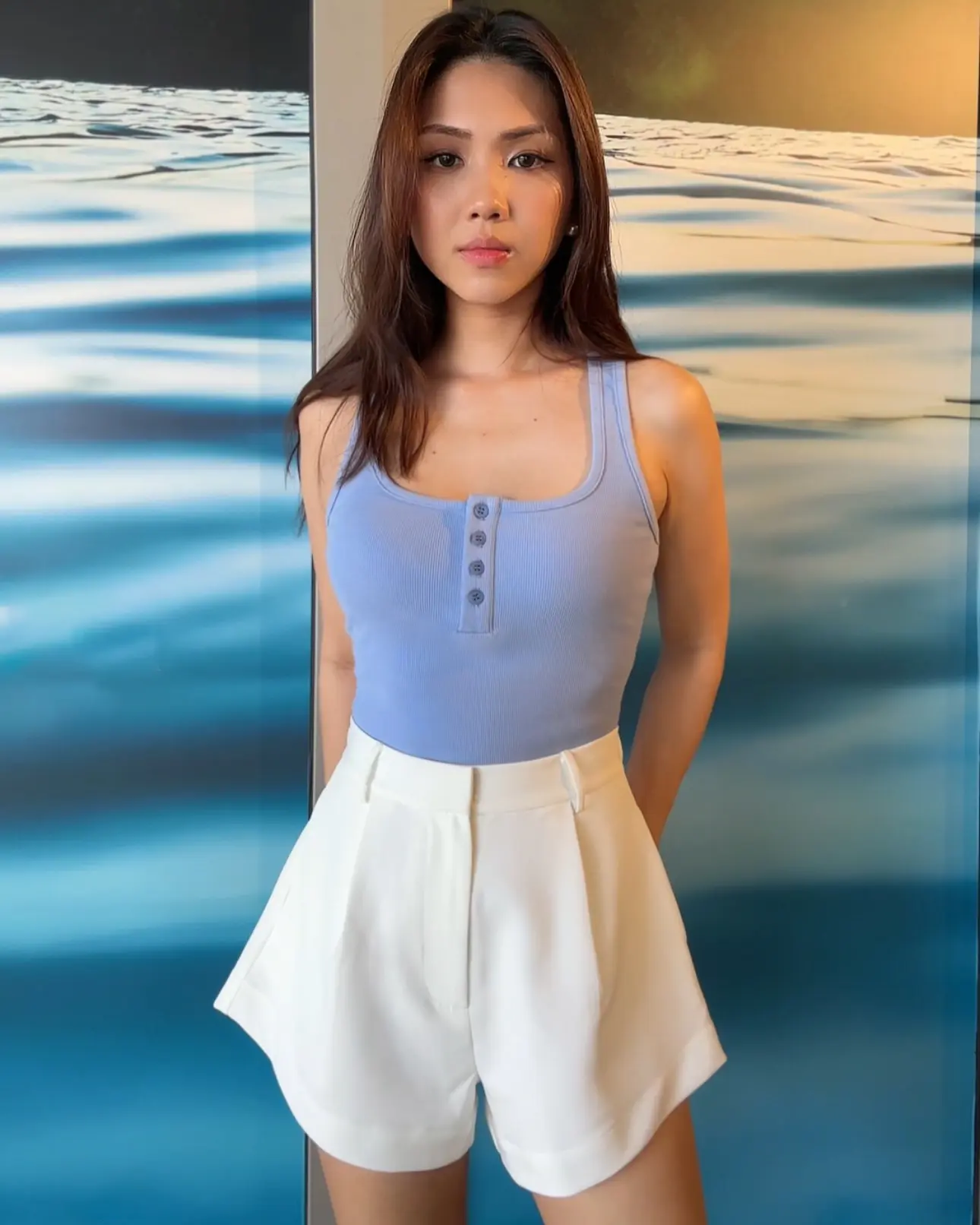[Fierr] Yuki Scoop Neck Top (Marshmallow White/Black Coffee/Frosted Almond/Periwinkle Blue/Cookes & Cream/Space Blue)