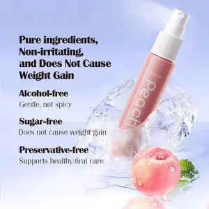 Mouth Refresher Magic Spray Kiss Michelle Judith – Natural Breath Freshener with Peach Aroma.Effectively Eliminates Odor & Protects Gums.Free of Sugar, Alcohol & Preservatives.Practical for gargling, long-lasting fragrance