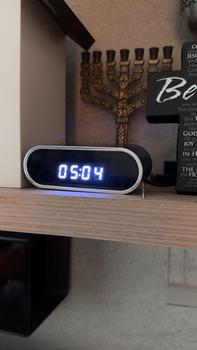 Product Review of Alarm Clock 4k HD Camera Indoor Mini Camera WiFi Smart Security Camera Hidden Spy Camera Automatic tracking cell phone location, can set alarm clock home security camera Card Connection Memory Monitor Wireless Surveillance Sd Rechargeable from J**n M** 0