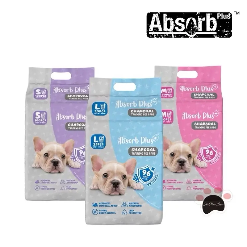 [Bundle of 2] Absorb Plus Charcoal Pet Sheets | Dog | Cat Pee Pad (3 sizes)