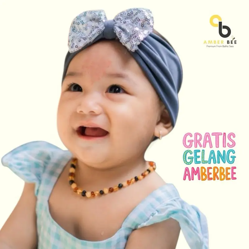 Kalung Amber Baltic Bayi & Anak Multicolor N01 by Amber Bee - Free Gelang
