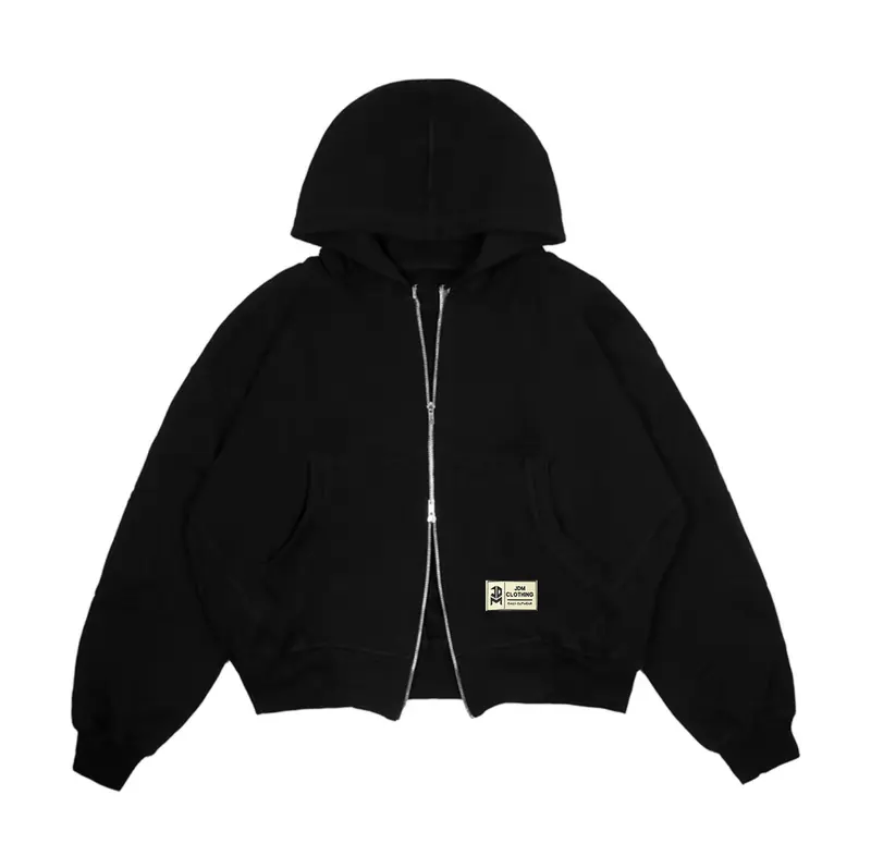 JDMCO - Boxy Zipper Hoodie Fleece 280 Gsm Double Kepala Zipper Unisex 6