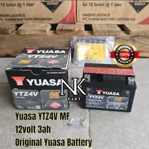 Aki Motor Yuasa YTZ4V GTZ4V Accu Kering 12V 3Ah