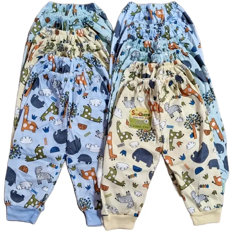 12Pcs Celana Panjang Bayi Zahdan / Saquen Bahan Katun S M L XL 3