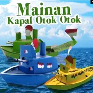 Mainan Kapal Otok Otok Mainan Tradisional Mainan Perahu Otok Otok Ukuran 15cm