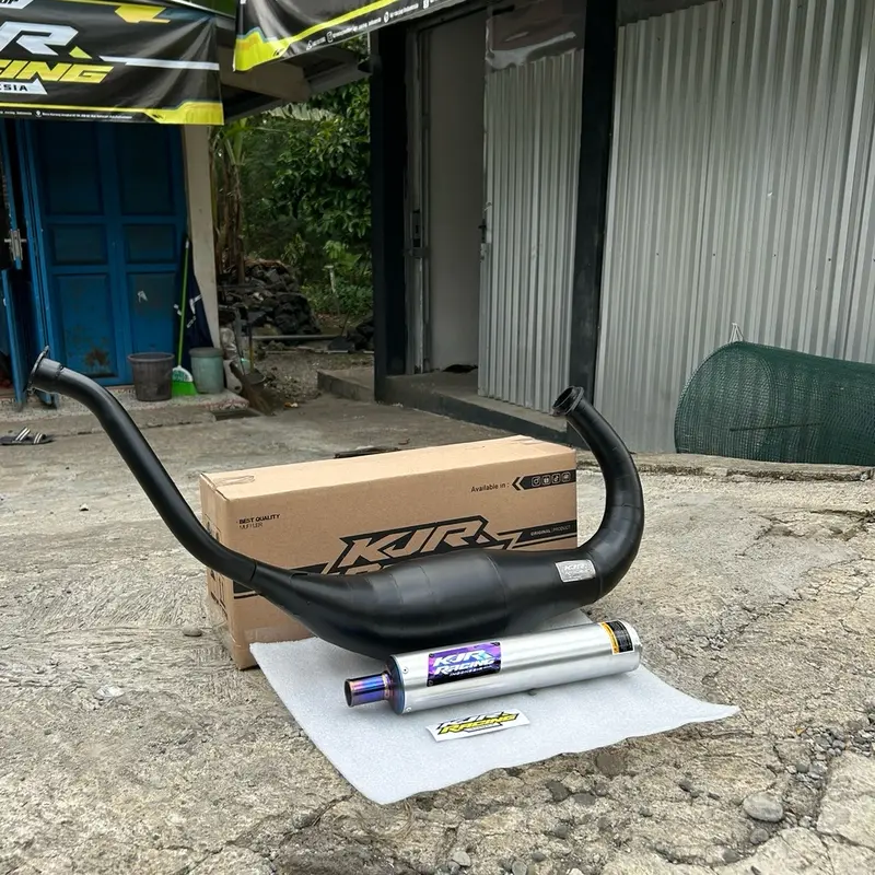 KNALPOT NINJA R/SS/RR SUPER COBRA MODEL AG STYLE LEHER C GALVANIS BLACK KJR RACING INDONESIA 2