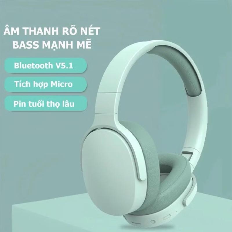  Tai Nghe Chụp Tai Bluetooth Thời Trang Và Phong Cách Âm Bass Ấm Sống Động Có Mic Đàm Thoại Cho Học Tập Và Giải Trí Nghe Nhạc 