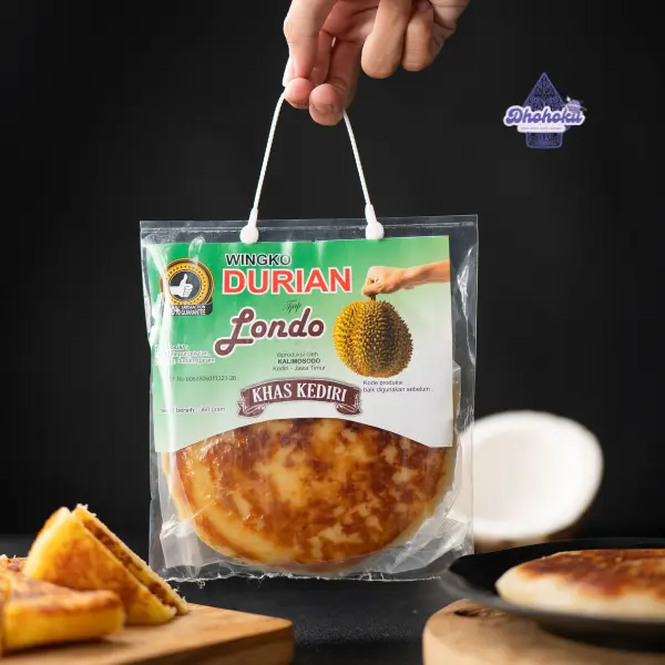 Wingko Tjap Londo Rasa Durian + Butter  - Kue Basah Camilan Khas Kediri - Bahan, Kelapa Gula Empuk Mentega 1