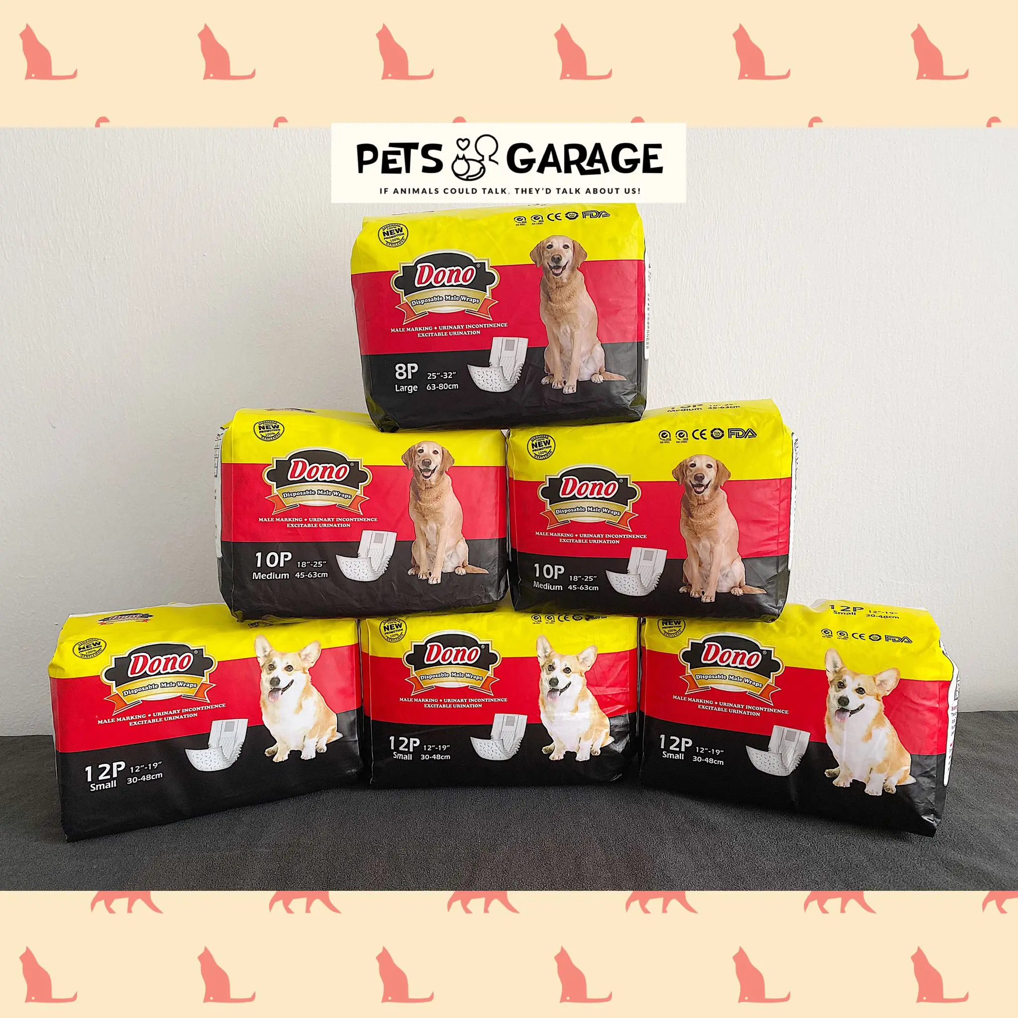 Dono Pet Dog/Cat Diaper (Male/Female)