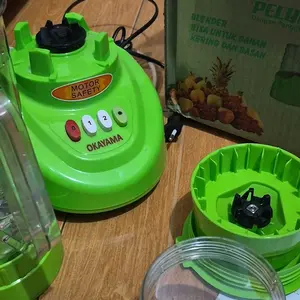 Blender Okayama OK-355 2in1 & 3in1 Blender Multifungsi 2 Tabung dengan variasi 3 Tabung Plastik Akrilik Pisau Stainless Steel