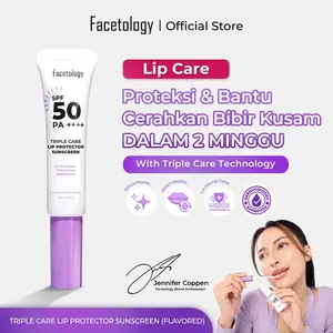 【44%off】FACETOLOGY Triple Care Lip Protector Sunscreen Mencerahkan Melembutkan Bibir mengandung Vitamin