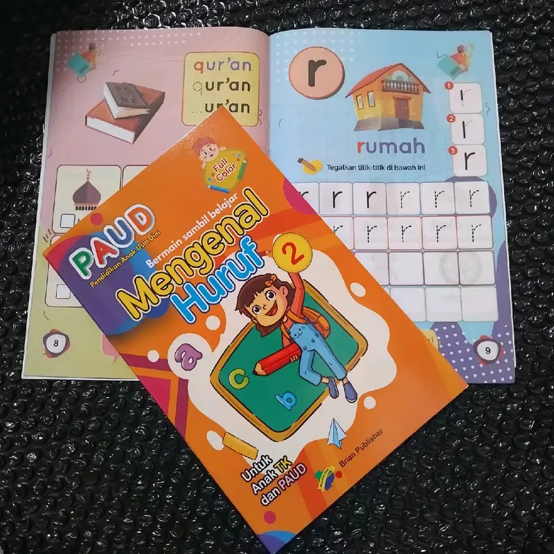 Buku PAUD Bermain Sambil Belajar Mengenal Huruf 1 2 Full Color - BP 2